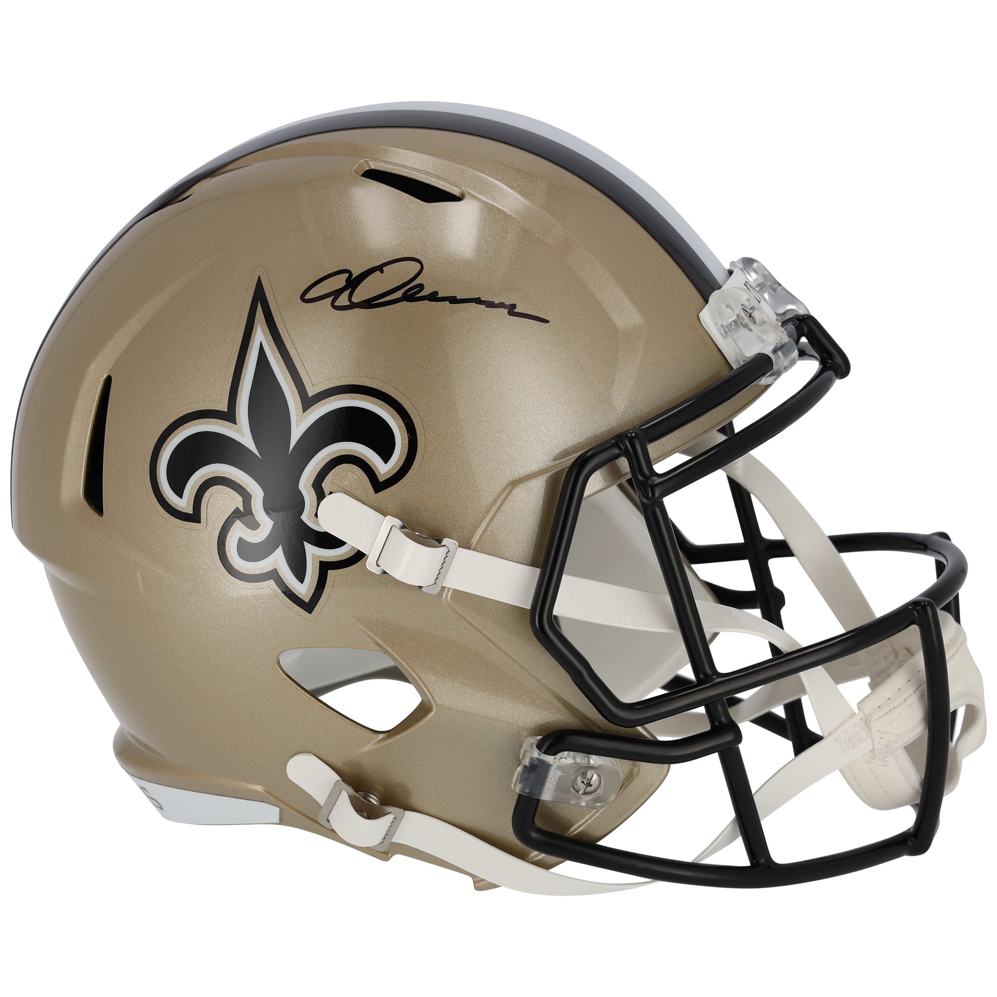 Casque réplique autographié Riddell Speed ​​de Chris Olave par les New Orleans Saints