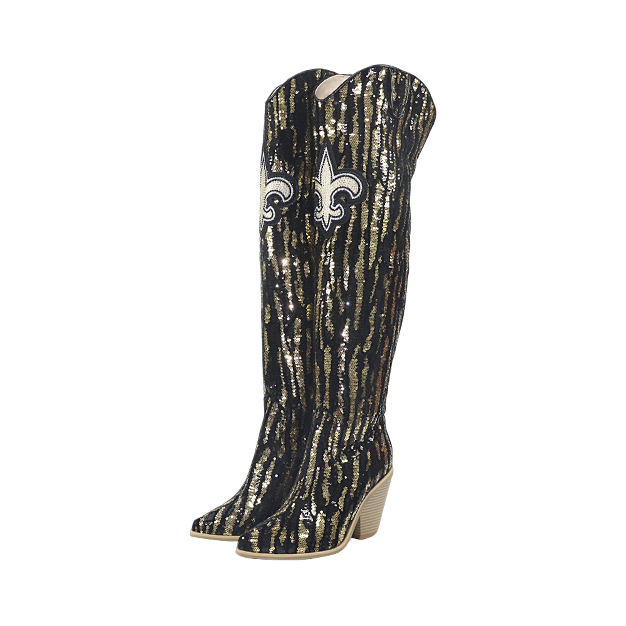 Bottes cuissardes à sequins bicolores Cuce New Orleans Saints