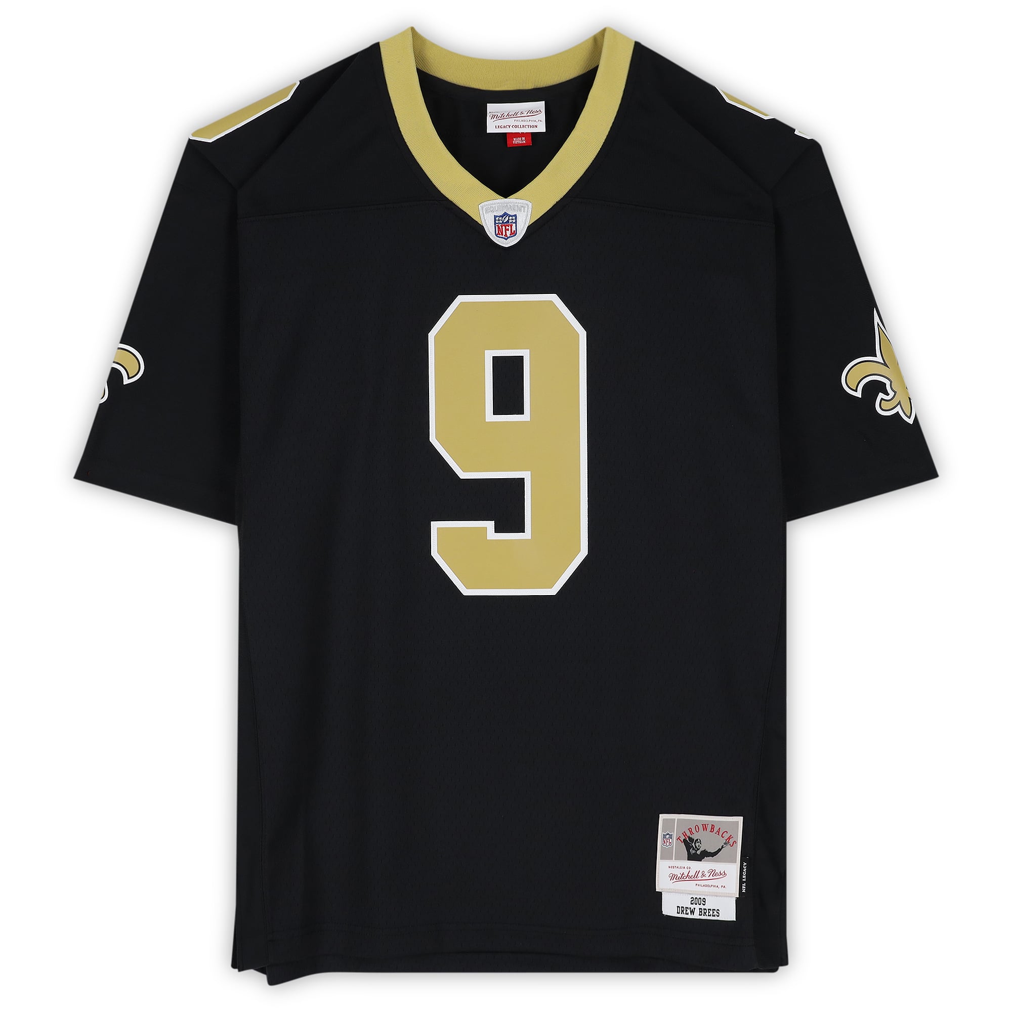 Drew Brees New Orleans Saints Autographed Black Mitchell & Ness 2009 Replica Jersey with "HOF 26" Inscription
