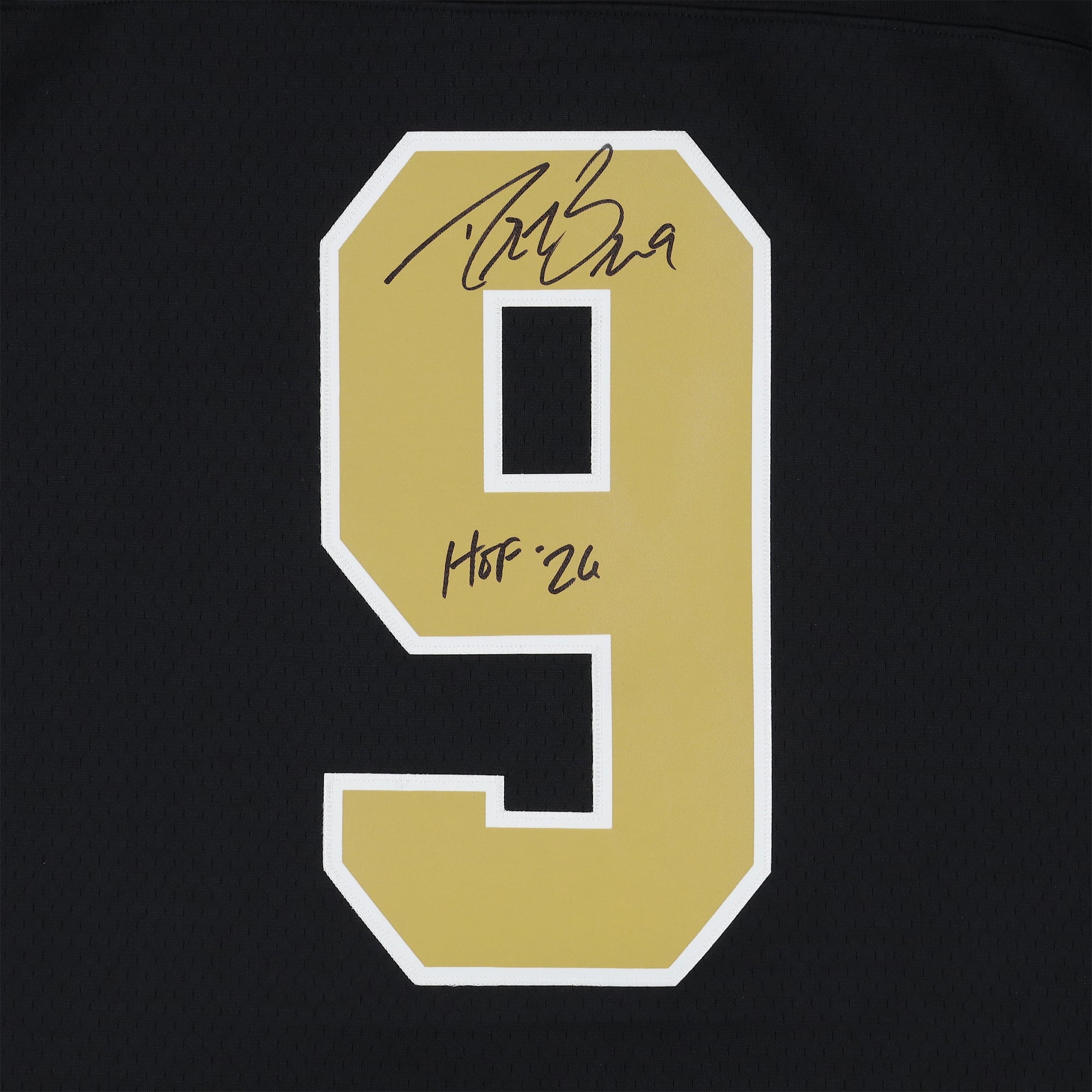 Drew Brees New Orleans Saints Autographed Black Mitchell & Ness 2009 Replica Jersey with "HOF 26" Inscription