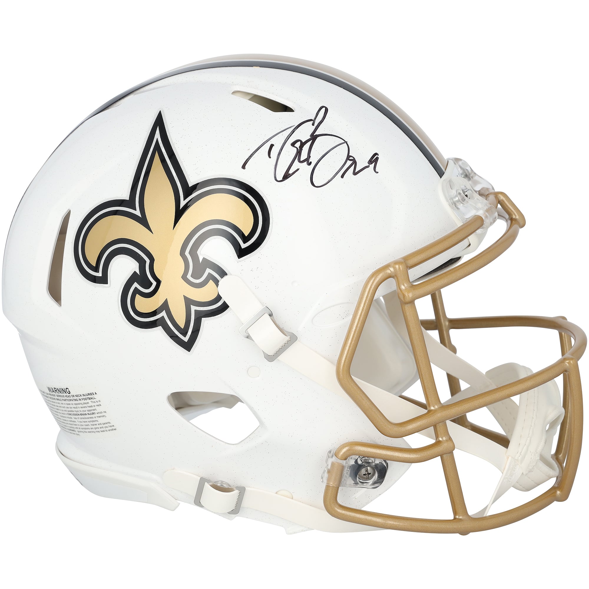 Casque authentique Riddell Alternate Speed ​​2025 autographié par Drew Brees (New Orleans Saints)