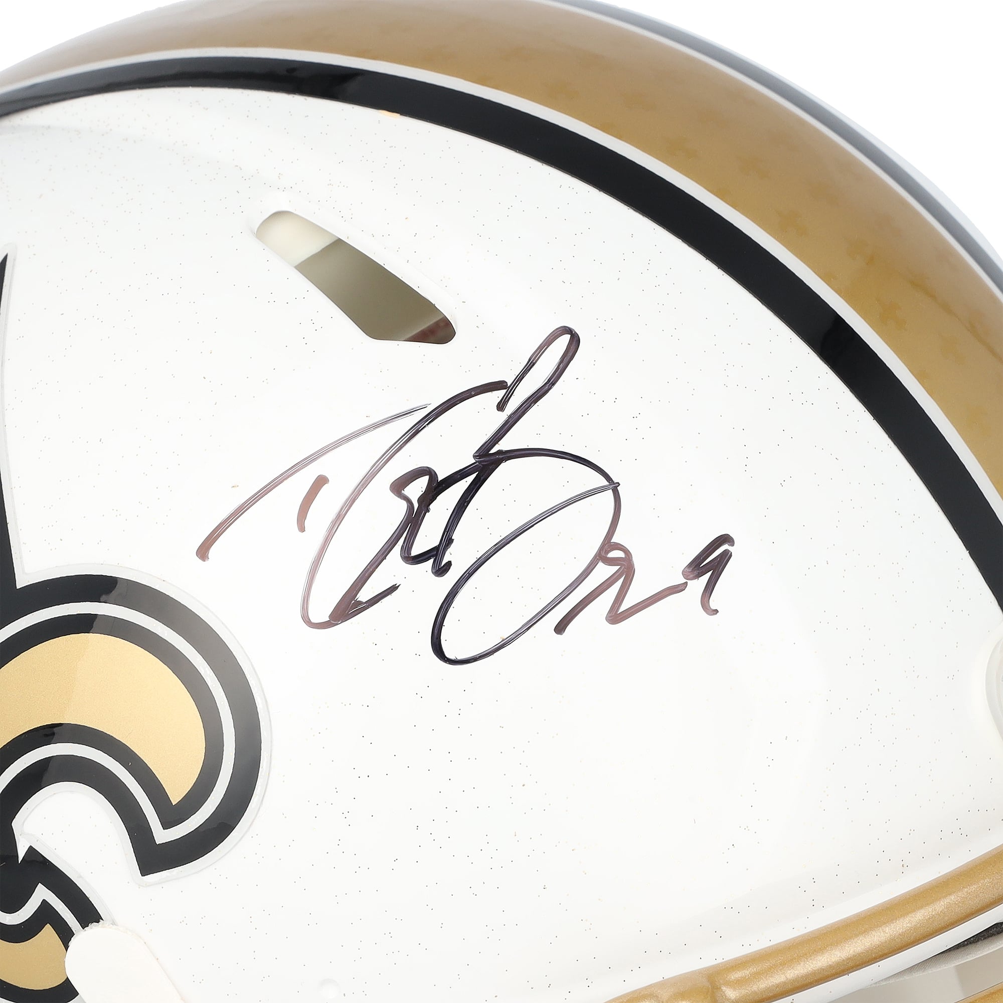 Casque authentique Riddell Alternate Speed ​​2025 autographié par Drew Brees (New Orleans Saints)