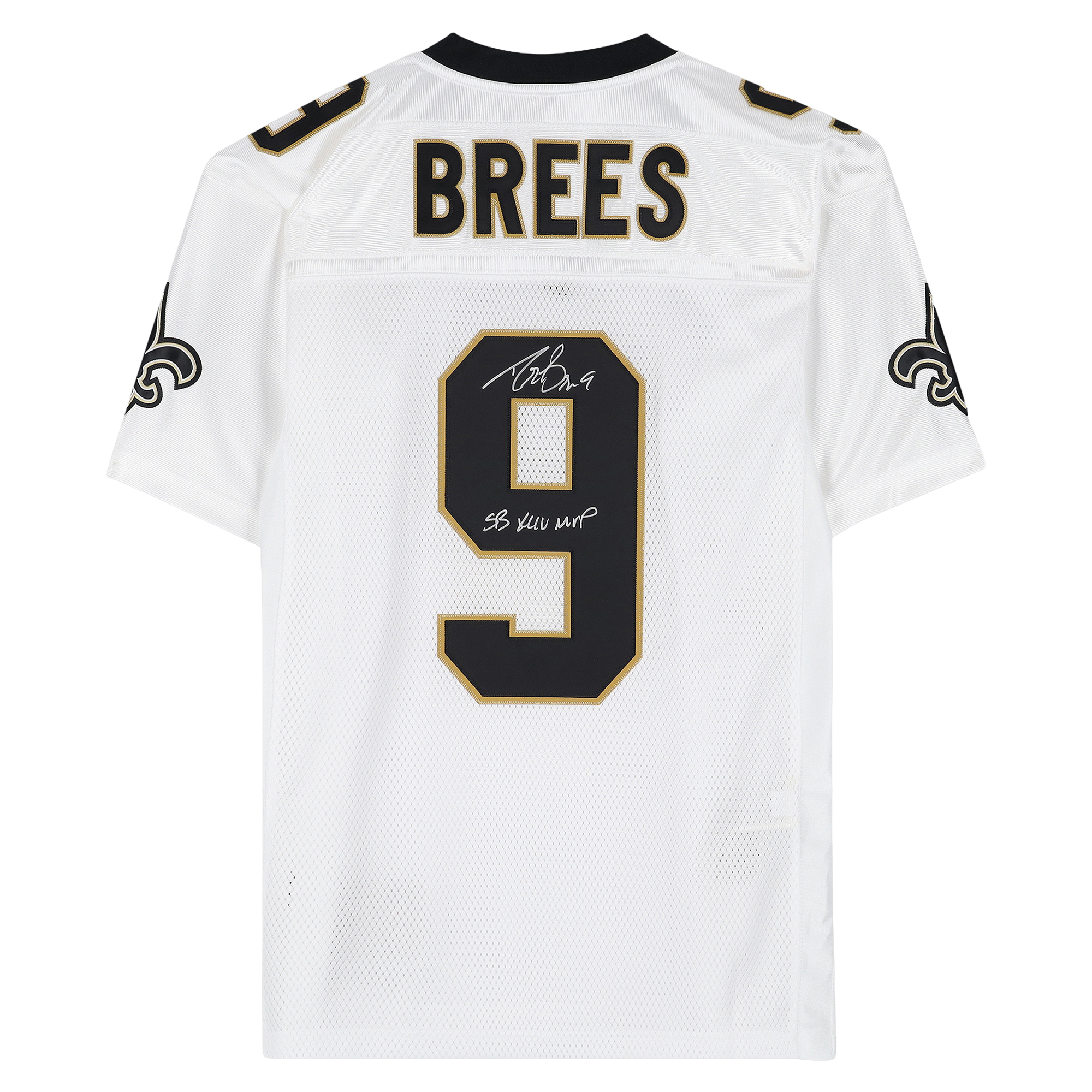 Drew Brees New Orleans Saints Autographed White Mitchell & Ness 2010 Replica Jersey with "SB XLIV MVP" Inscription