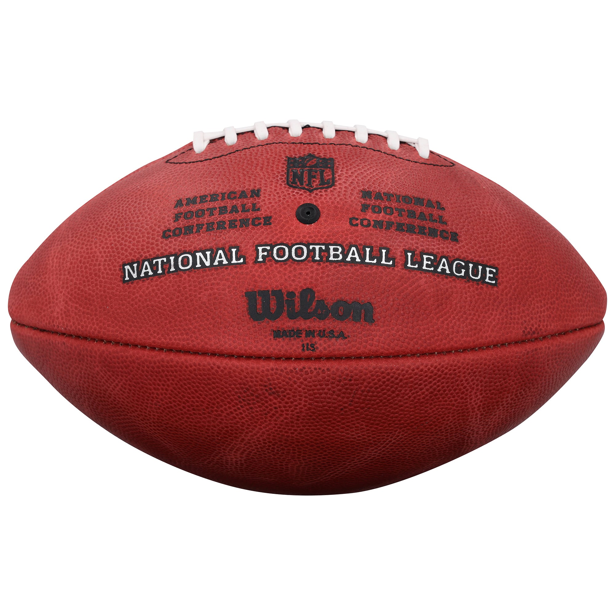 Ballon de football Wilson Duke en couleur, autographié par Drew Brees des Saints de La Nouvelle-Orléans, avec inscription « MVP du Super Bowl XLIV ».
