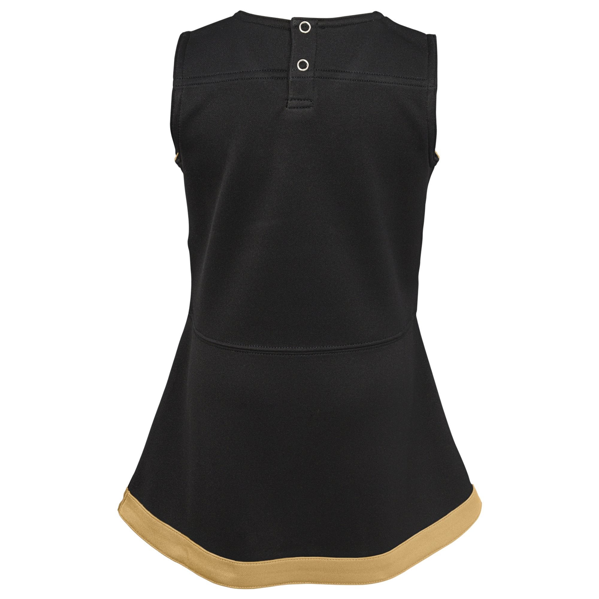 Girls Toddler Black New Orleans Saints Cheer Captain V-Neck Dress with Bloomers