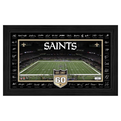 New Orleans Saints Highland Mint 12" x 20" 2026 Signature Gridiron Panoramic Framed Photo
