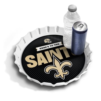 New Orleans Saints IDNA 13" Bottle Cap Serving Tray