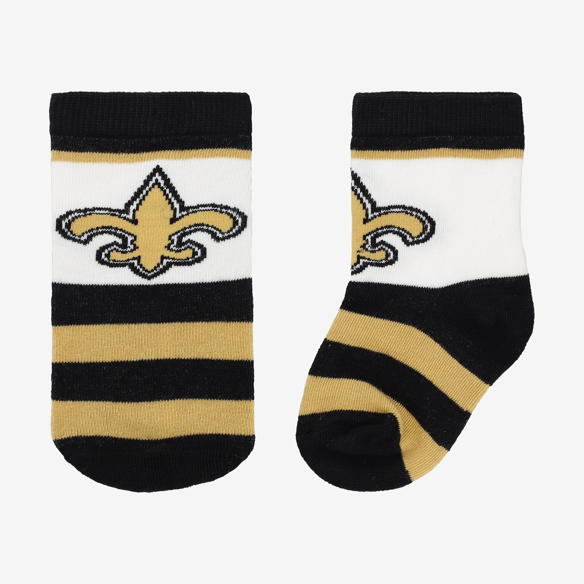 Chaussettes de rugby noires New Orleans Saints pour bébé