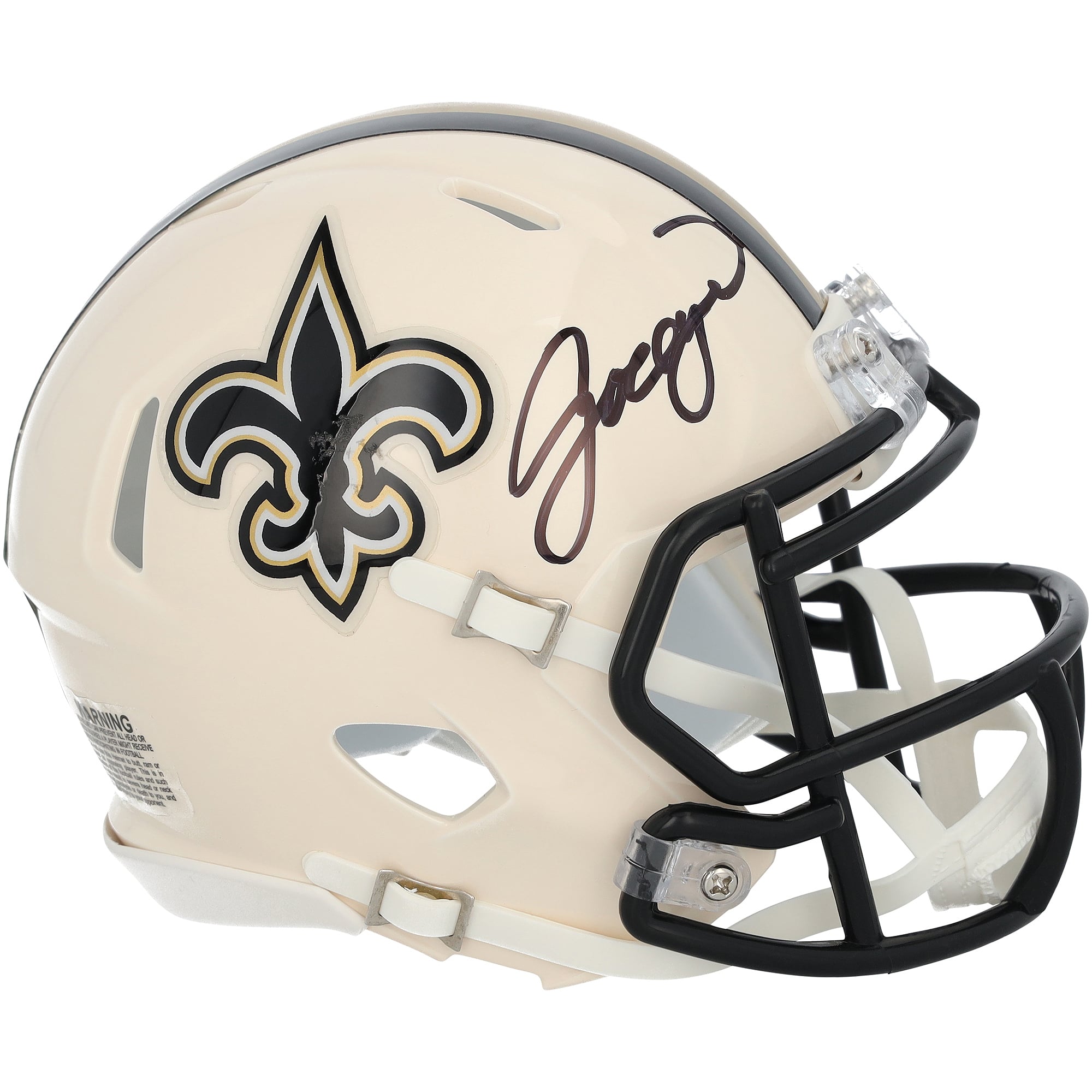 Casque Riddell Retro Speed ​​Mini autographié par Jordyn Tyson des Saints de la Nouvelle-Orléans