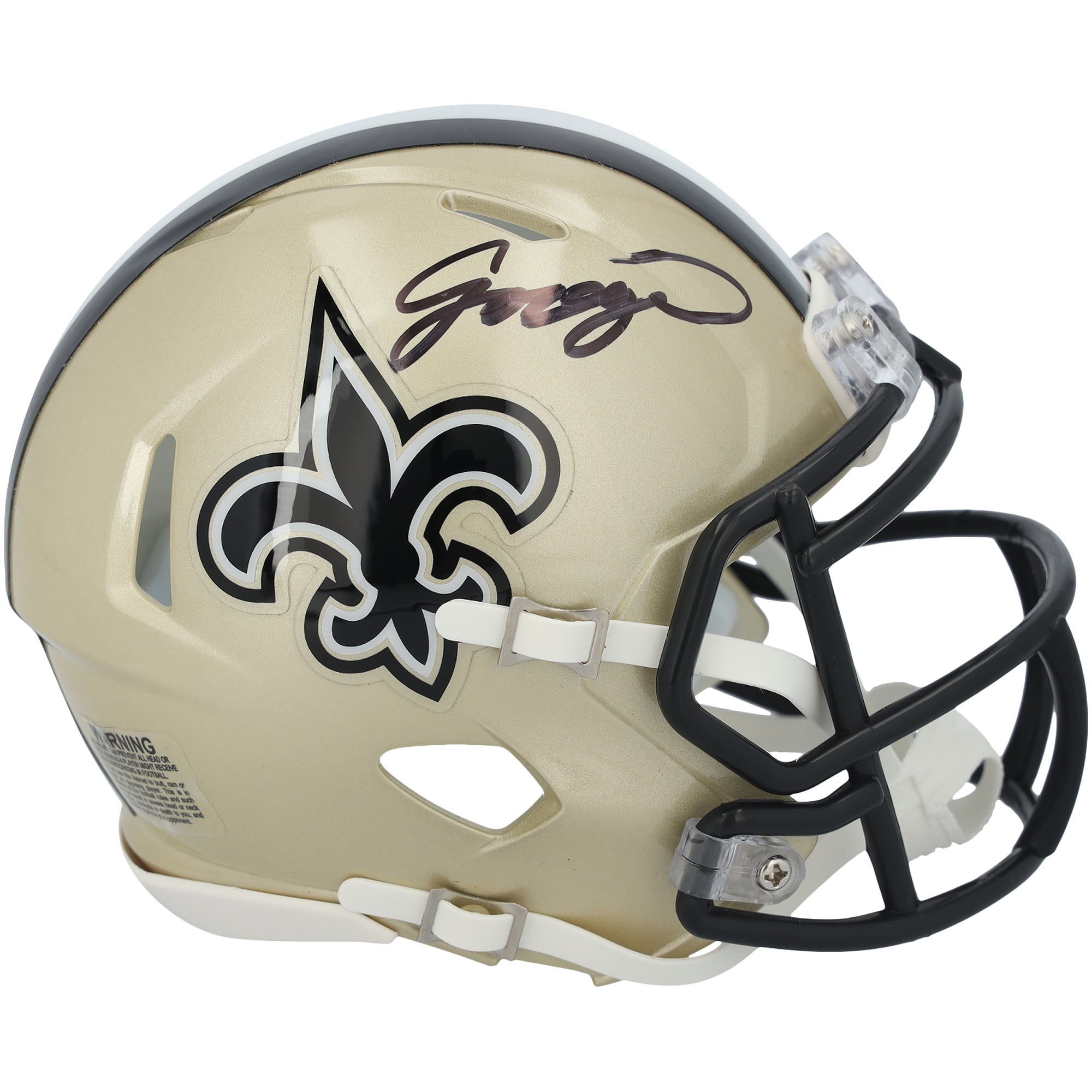 Jordyn Tyson New Orleans Saints Autographed Riddell Speed Mini Helmet