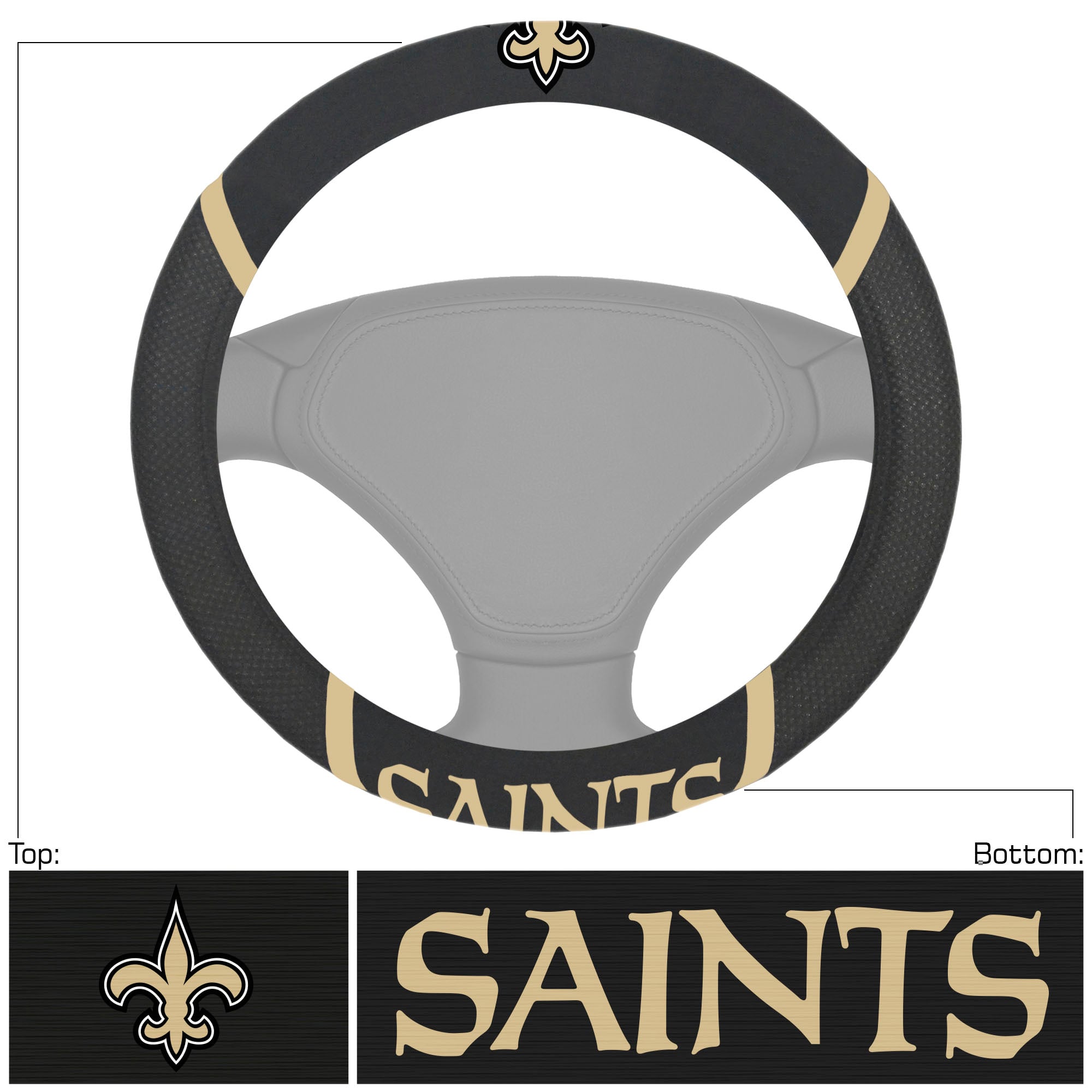 Housse de volant Logo Brands New Orleans Saints