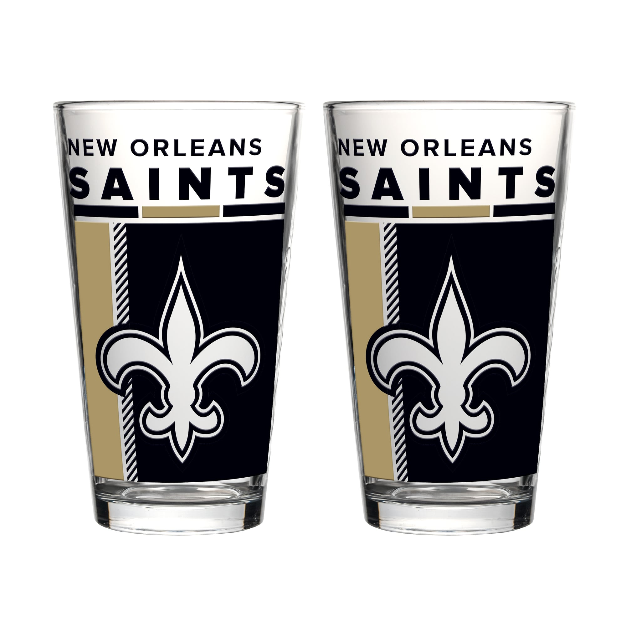 Logo Brands New Orleans Saints Two-Piece 16oz. Pint Glass Set