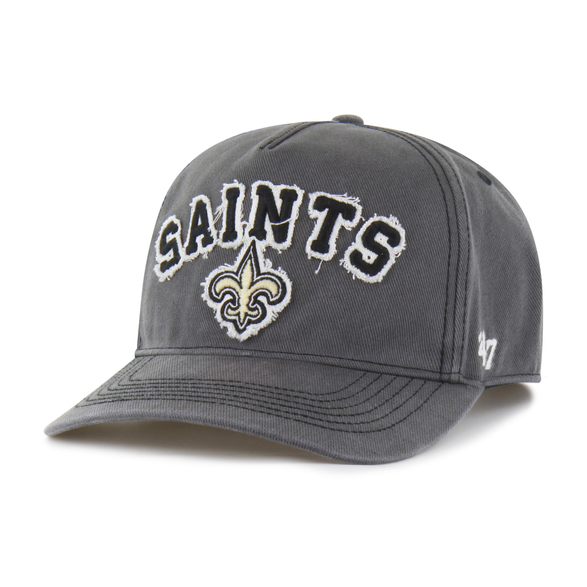 Men's '47 Charcoal New Orleans Saints Calderwood Well Worn Hitch Adjustable Hat