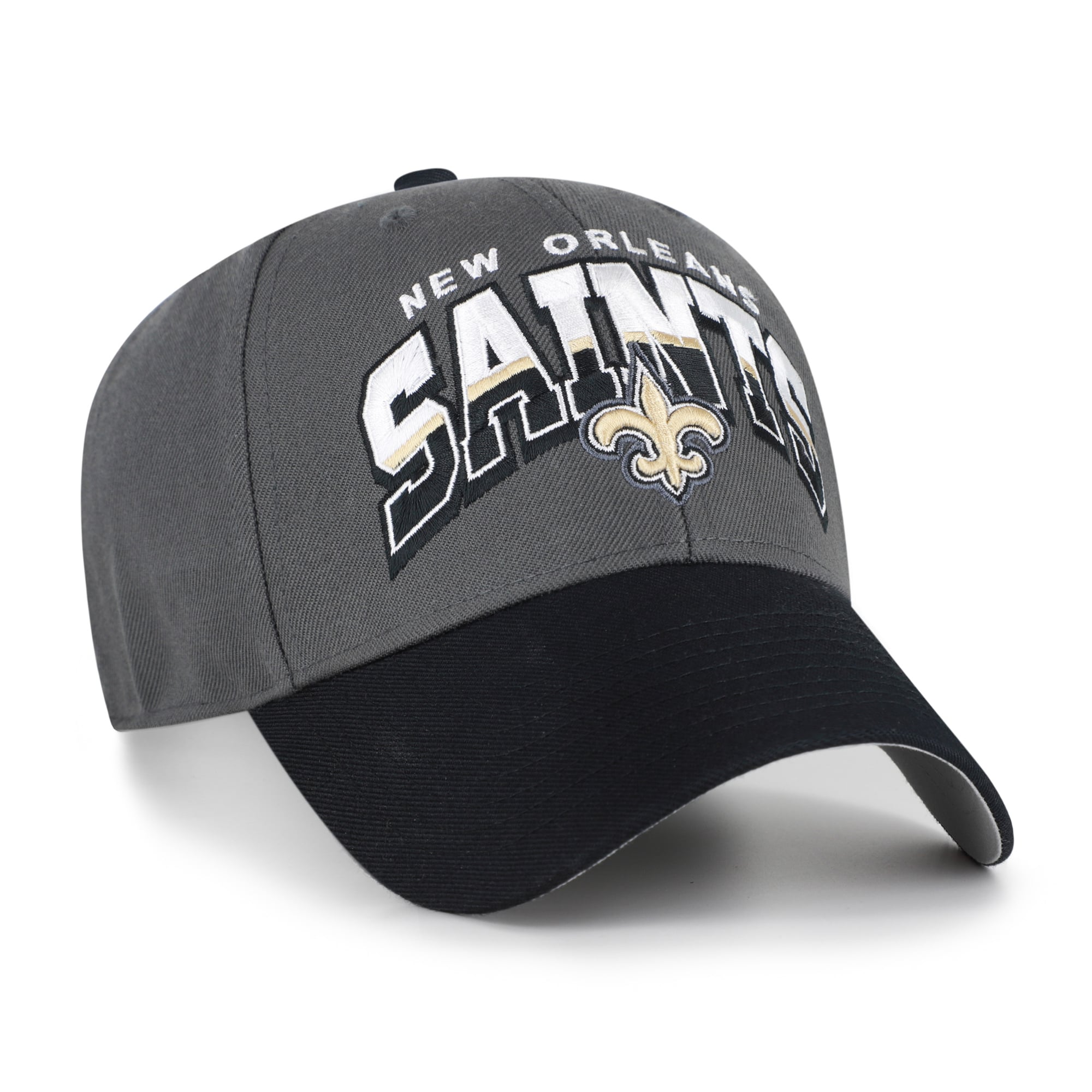 Casquette ajustable pour homme '47 Charcoal New Orleans Saints Split Block MVP