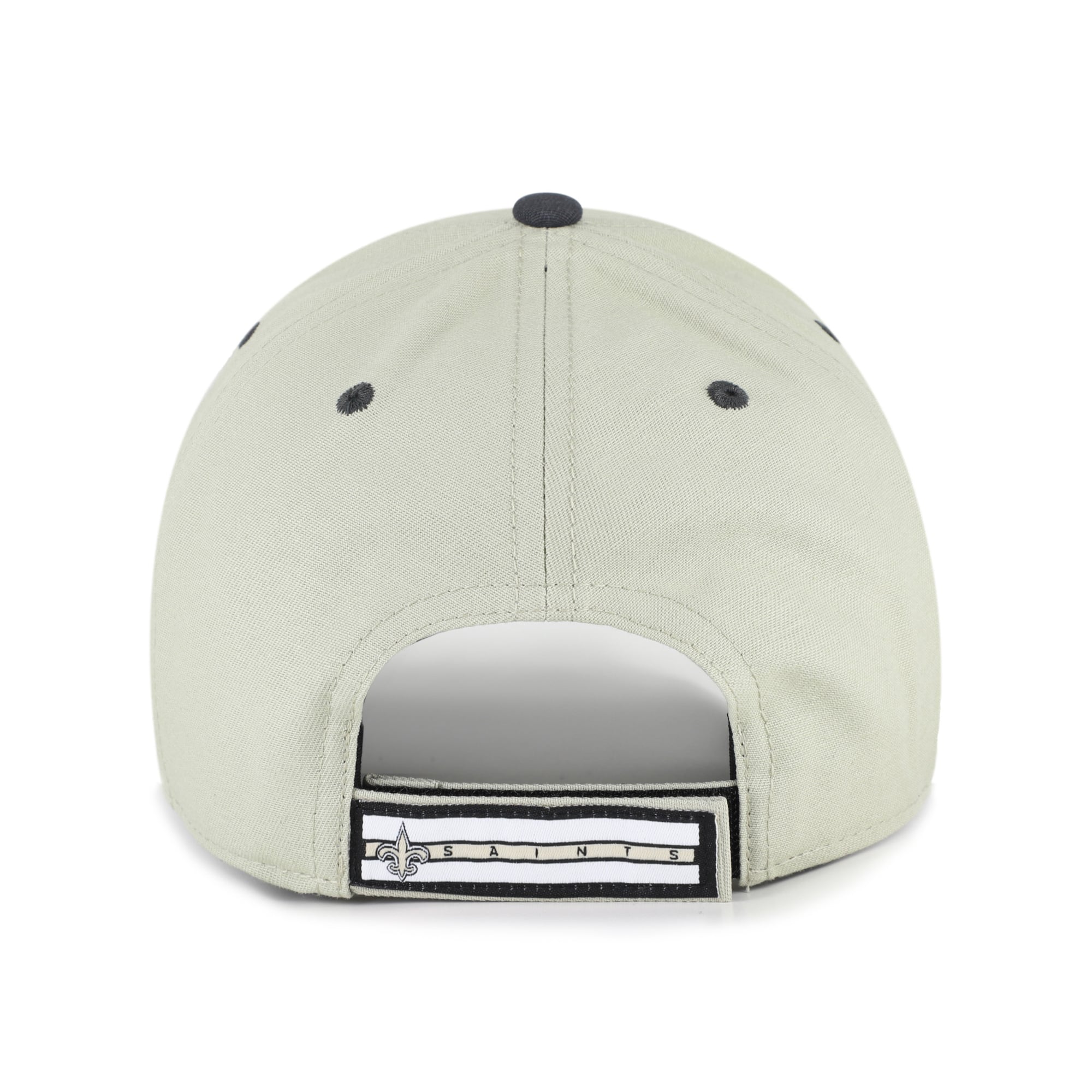 Men's '47 Gray/Black New Orleans Saints Half Block Text MVP Adjustable Hat