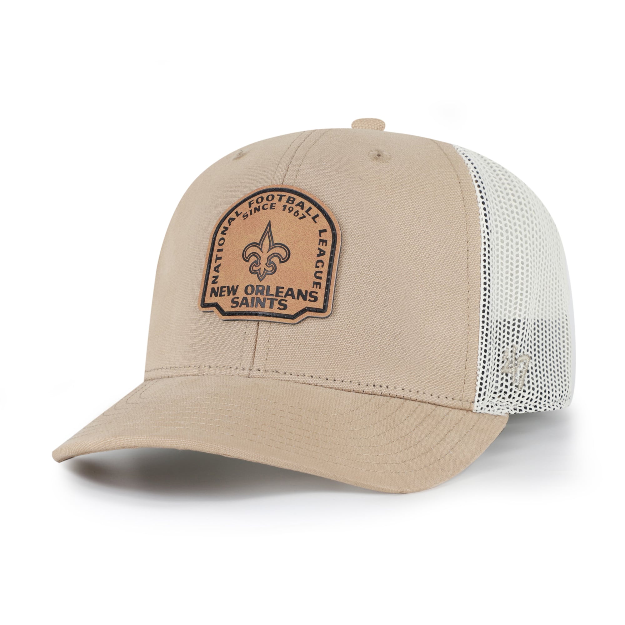 Men's '47 Khaki New Orleans Saints Bonehide Trucker Adjustable Hat