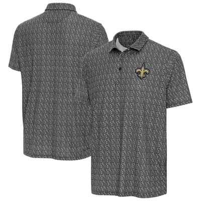New Orleans Saints Antigua Botanic Polo - Black