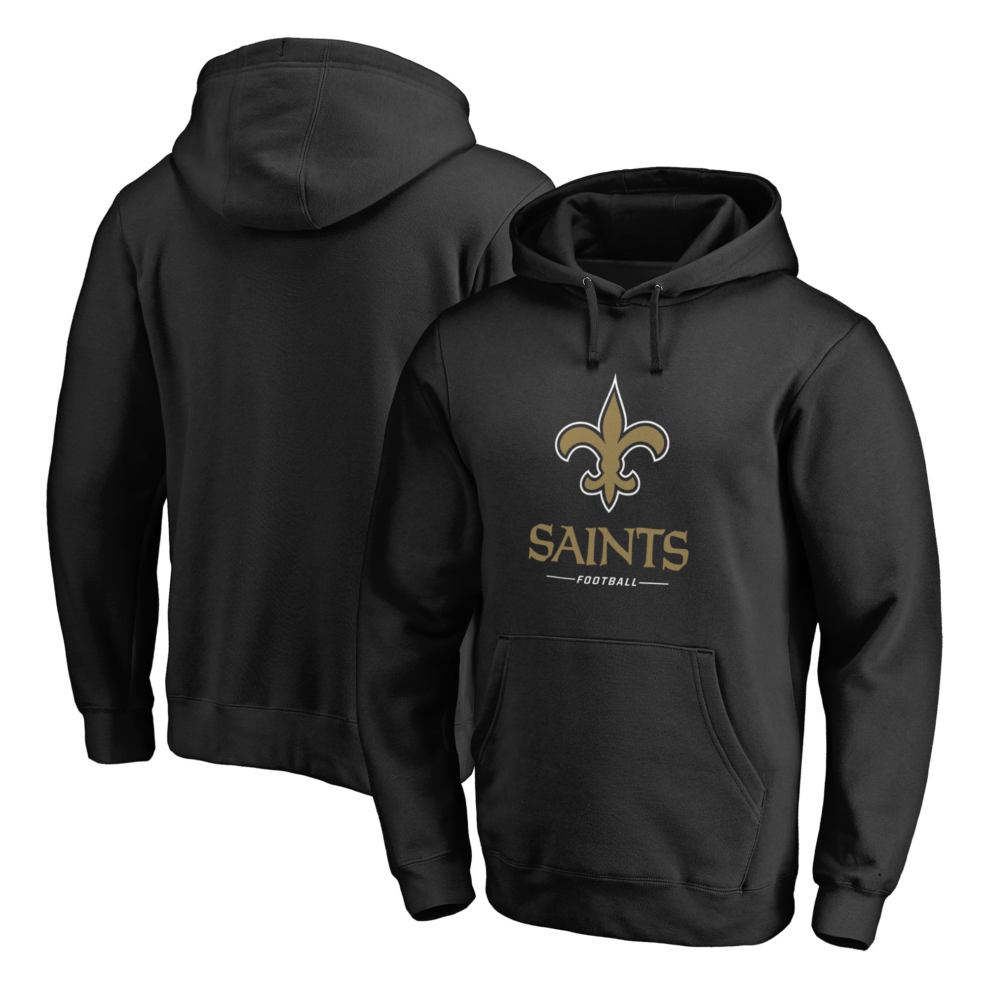 Men's Black New Orleans Saints Team Lockup Hoodie