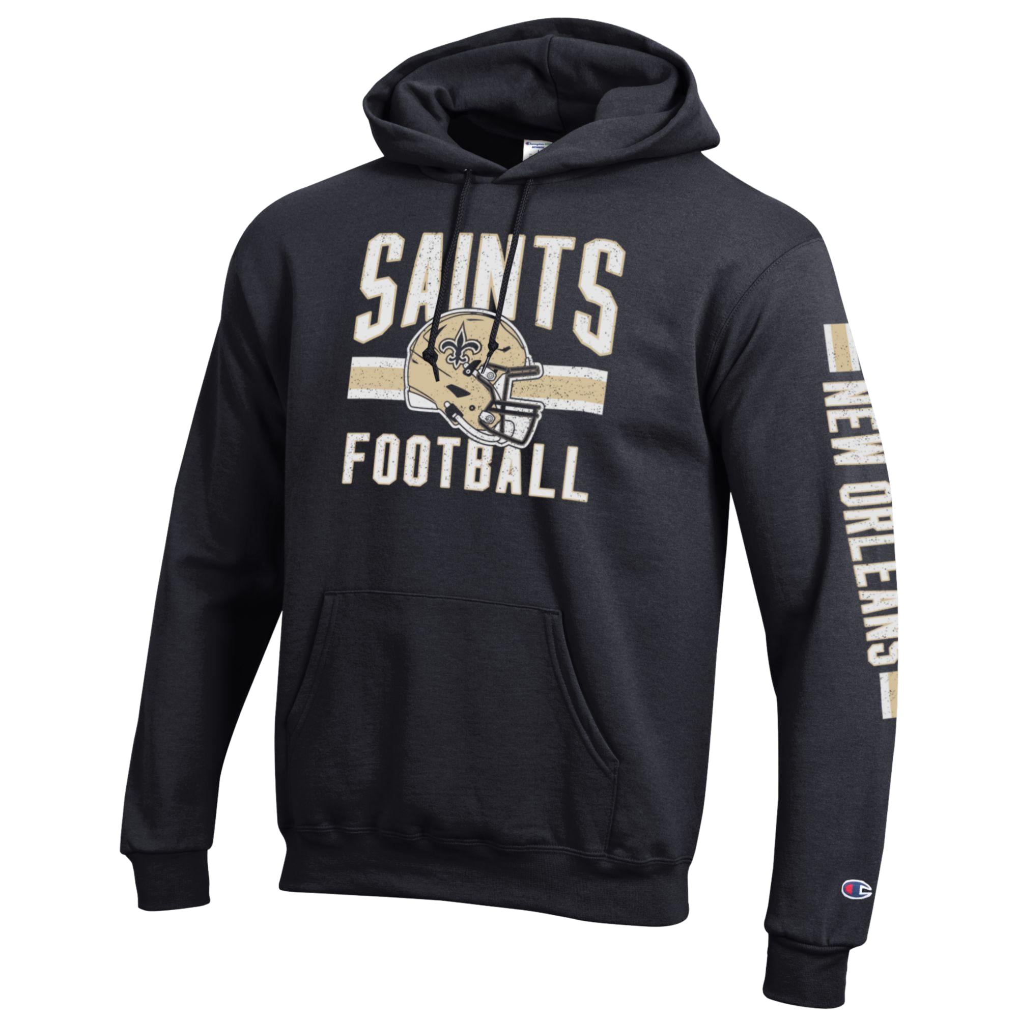Men's Champion Black New Orleans Saints Powerblend Hoodie