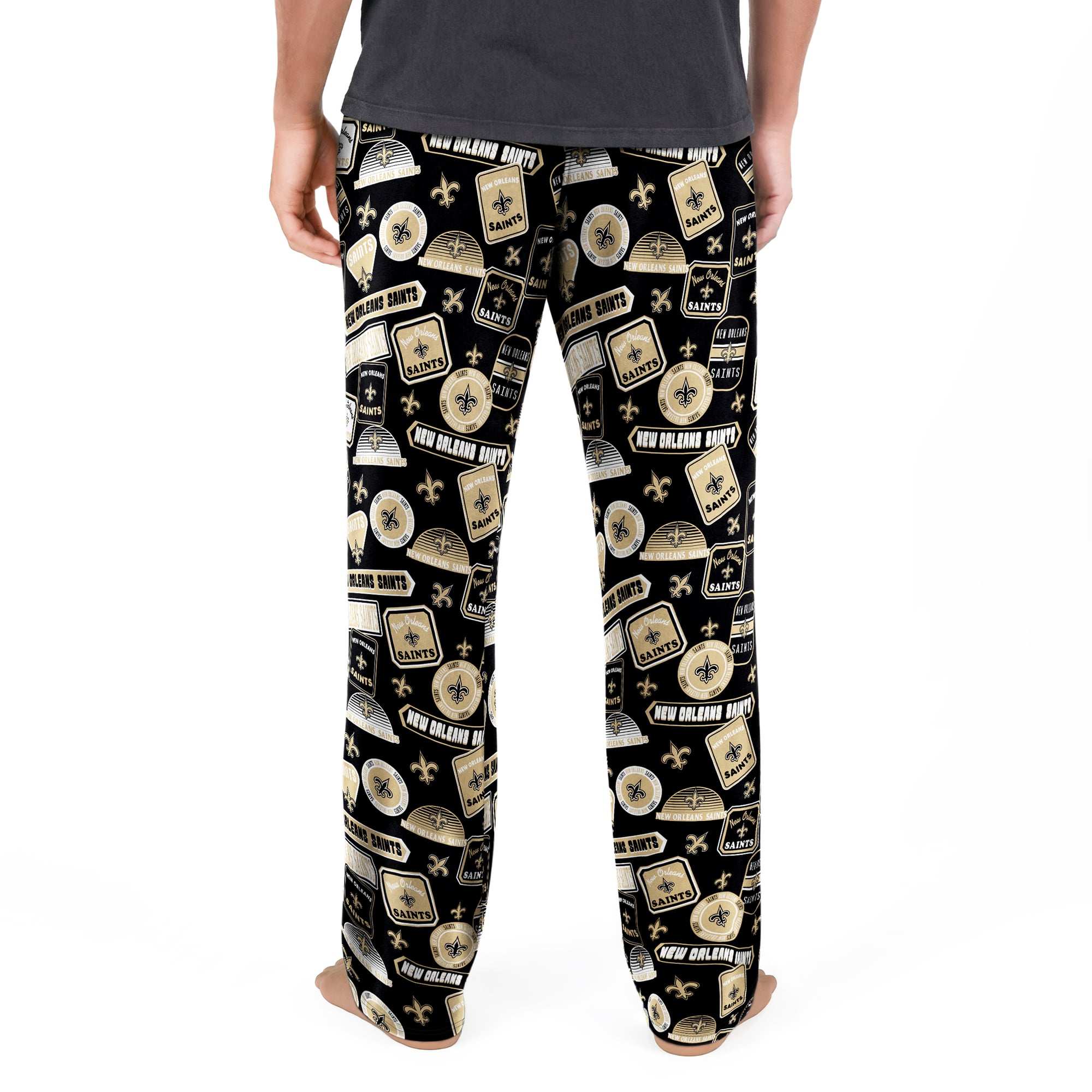 Men's Concepts Sport Black New Orleans Saints Grady Sleep Pants