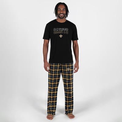 New Orleans Saints Concepts Sport Highland Sleep Set - Black