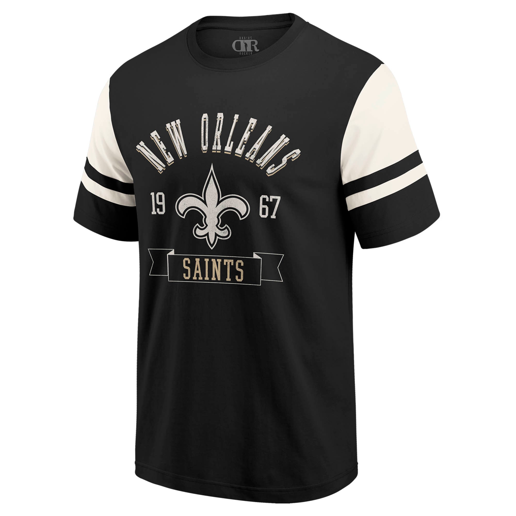 T-shirt de football noir Darius Rucker pour homme, collection Fanatics, New Orleans Saints