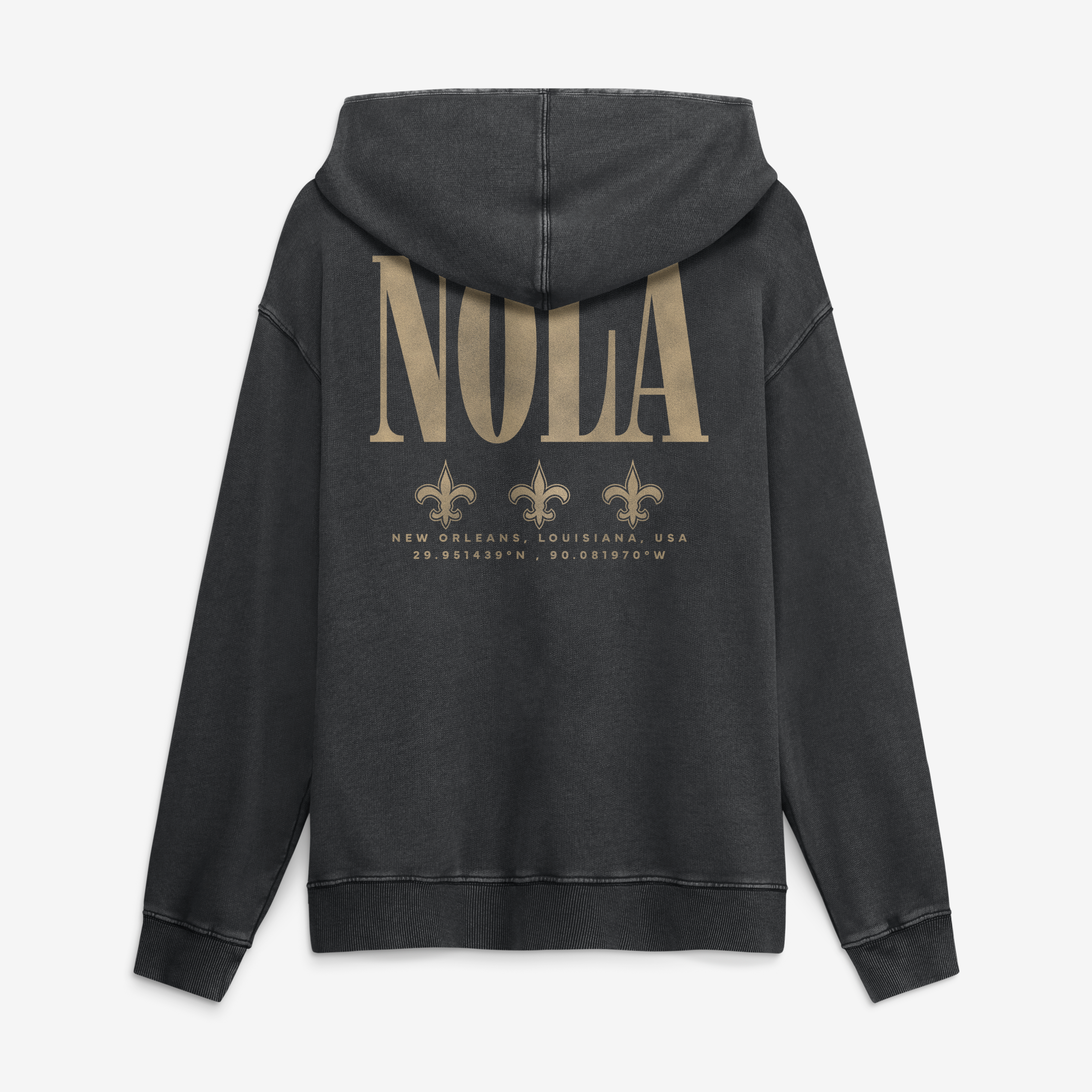 Men's Fanatics Black New Orleans Saints Relaxed Intense Rivalry French Terry Hoodie