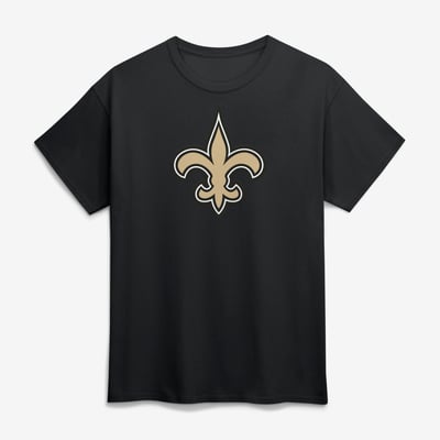  New Orleans Saints Logo Athletic Primary Logo T-Shirt - Black