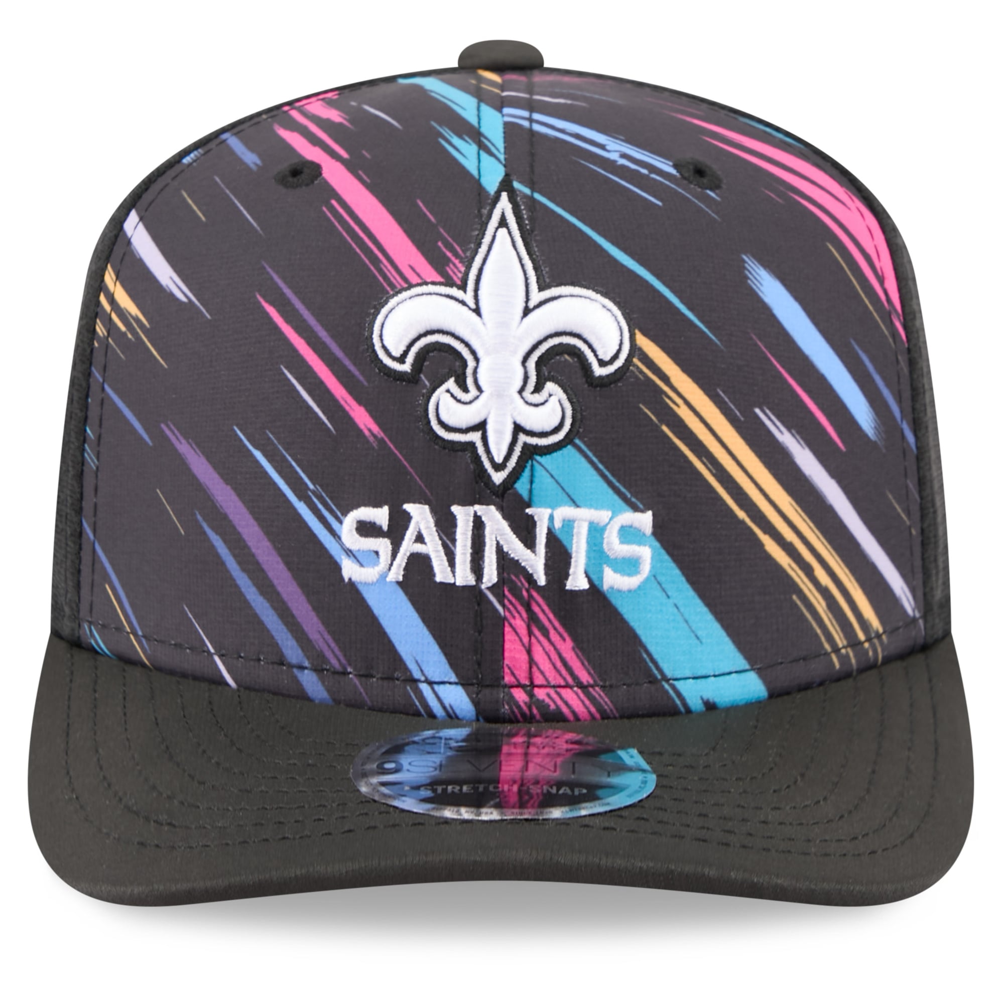 Men's New Era Black New Orleans Saints 2026 NFL Crucial Catch 9SEVENTY Adjustable Trucker Hat