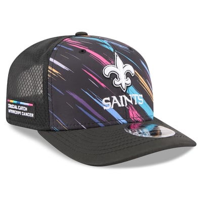 New Orleans Saints New Era 2026 NFL Crucial Catch 9SEVENTY Adjustable Trucker Hat - Black
