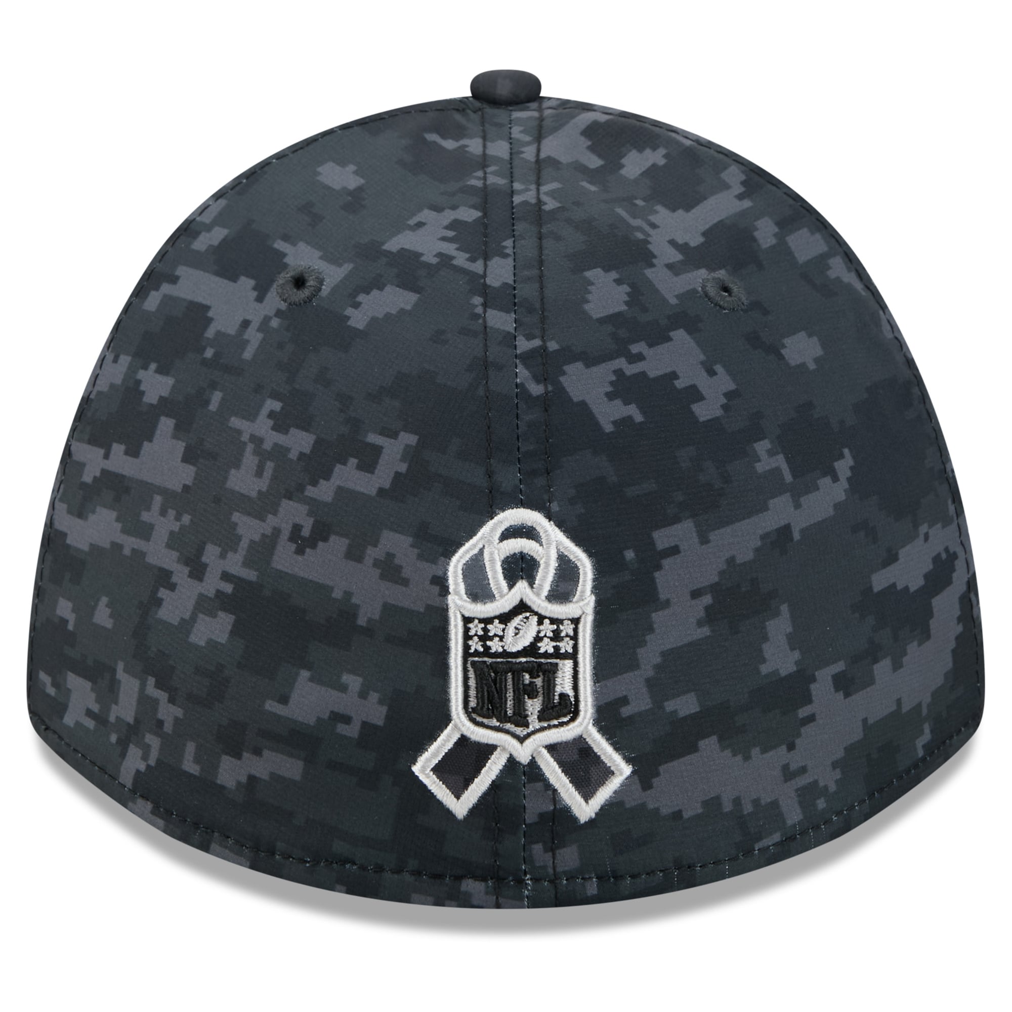 Casquette extensible New Era noire pour homme, modèle 39THIRTY M-Crown, édition spéciale Orleans Saints 2026 Salute To Service