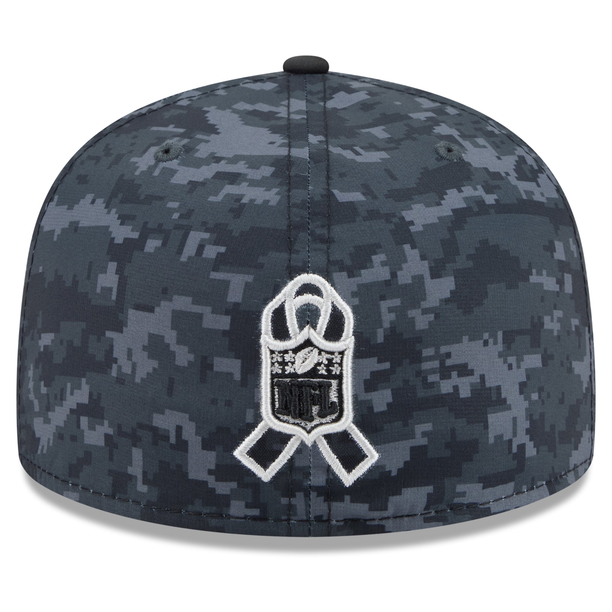 Casquette ajustée New Era noire pour homme, modèle 59FIFTY, édition spéciale Orleans Saints 2026 « Salute To Service ».