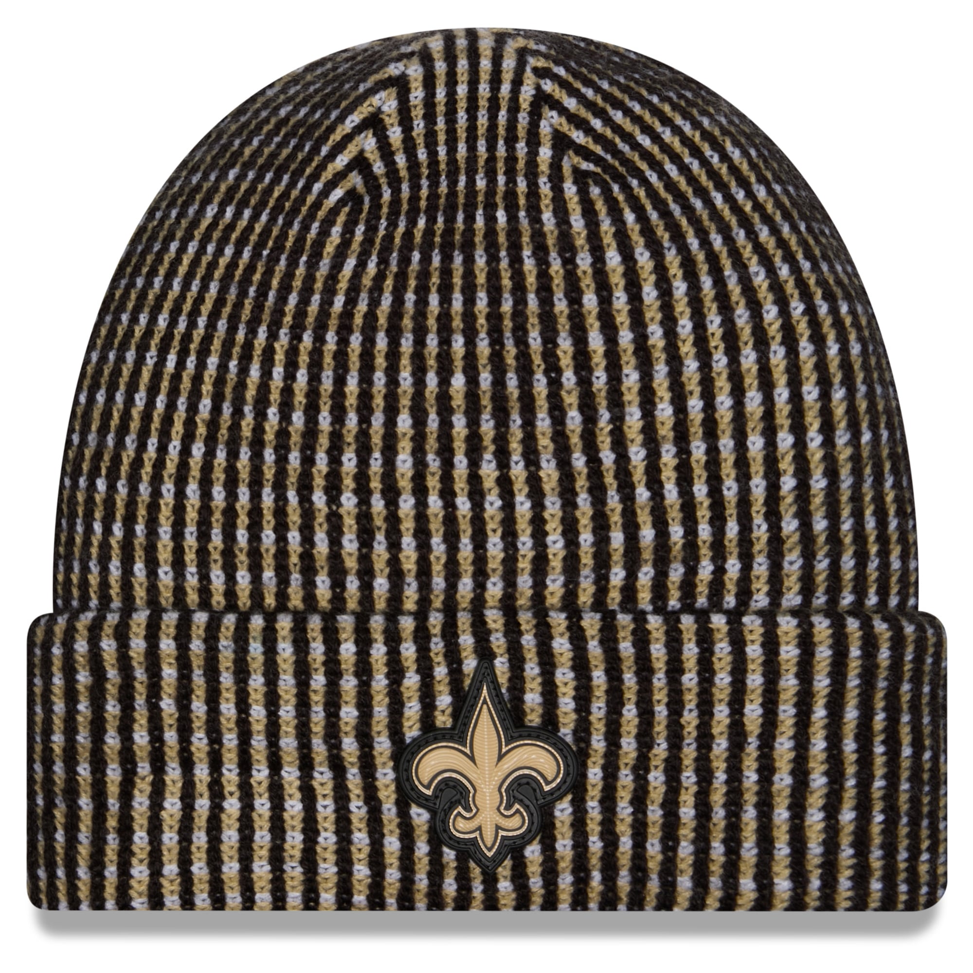 Bonnet à revers New Era noir pour homme, modèle New Orleans Saints 2026