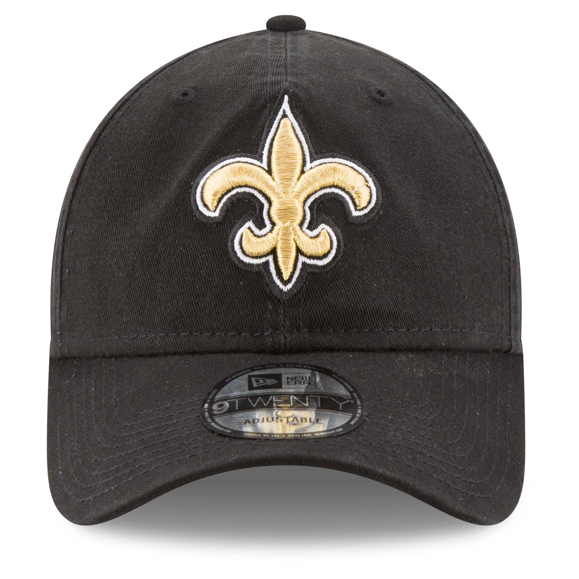 Casquette ajustable New Era noire pour homme, édition spéciale 60e anniversaire des Saints de La Nouvelle-Orléans (réf. 9TWENTY).