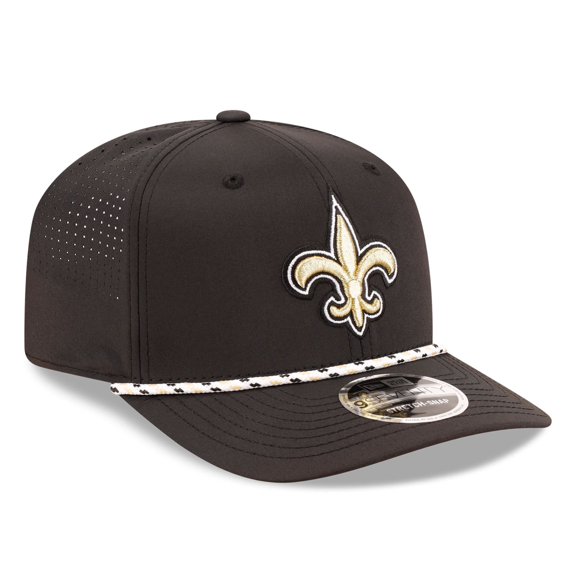Casquette ajustable New Era noire pour homme New Orleans Saints 9SEVENTY