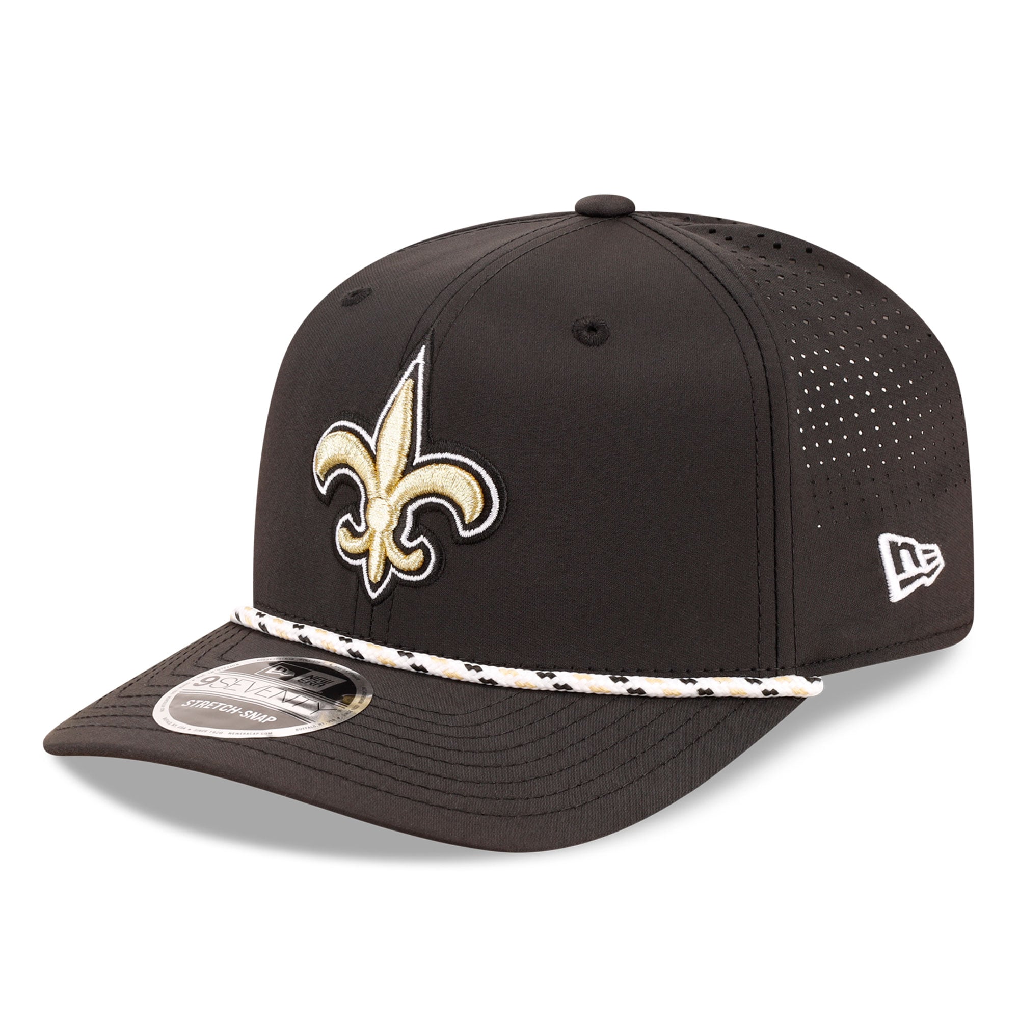 Casquette ajustable New Era noire pour homme New Orleans Saints 9SEVENTY
