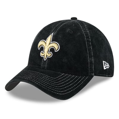 New Orleans Saints New Era Corduroy Casual Classic Adjustable Hat - Black