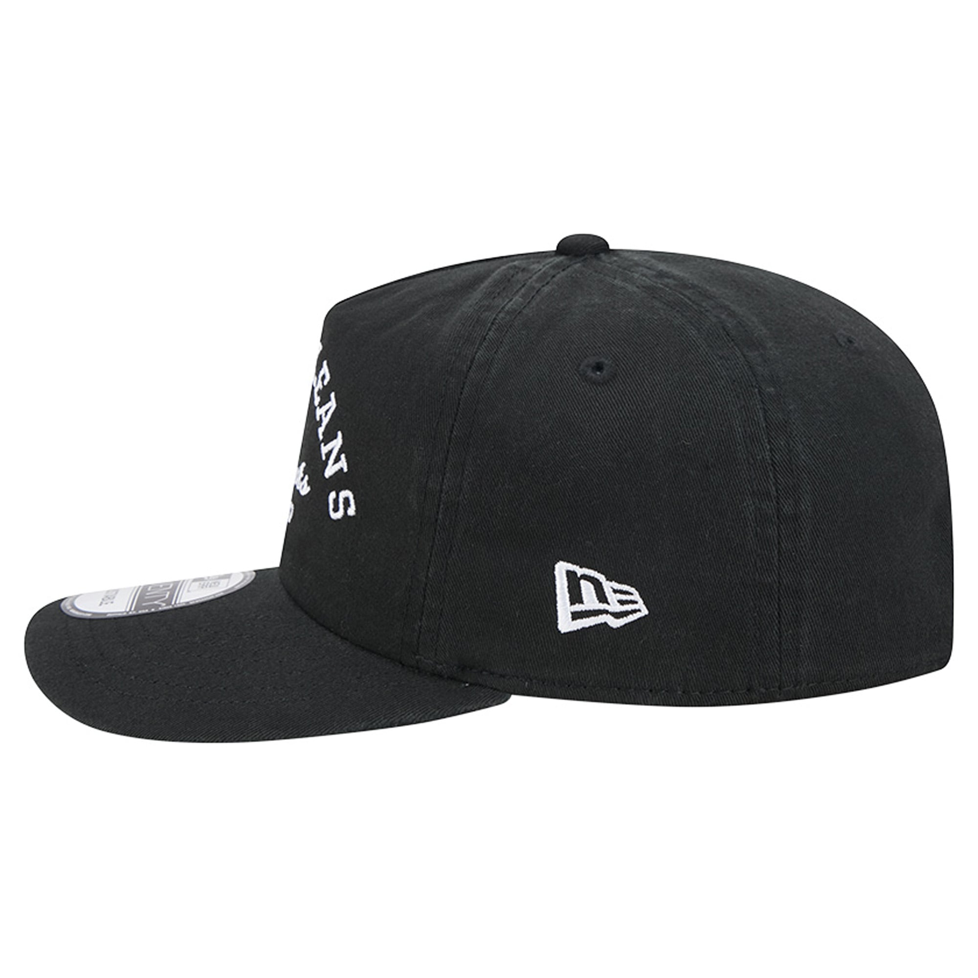 Men's New Era Black New Orleans Saints Stacked 19TWENTY Adjustable Hat