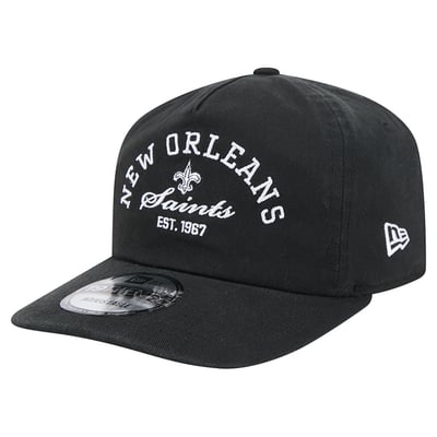 New Orleans Saints New Era Stacked 19TWENTY Adjustable Hat - Black