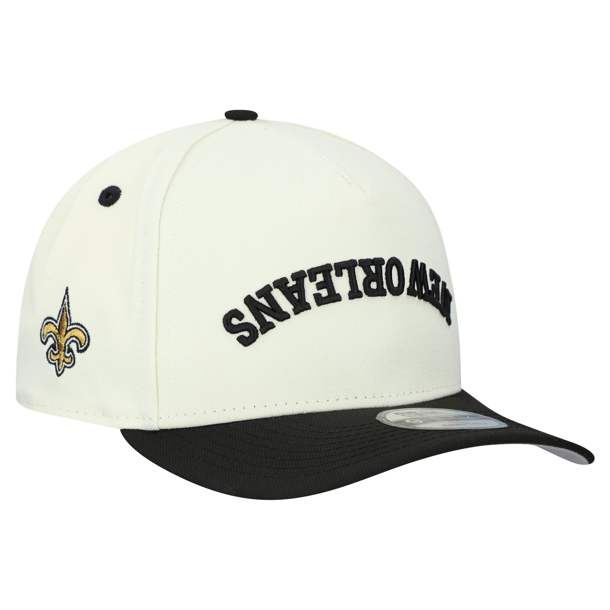 Men's New Era  Cream New Orleans Saints Upside Down 9FIFTY A-Frame Snapback Hat