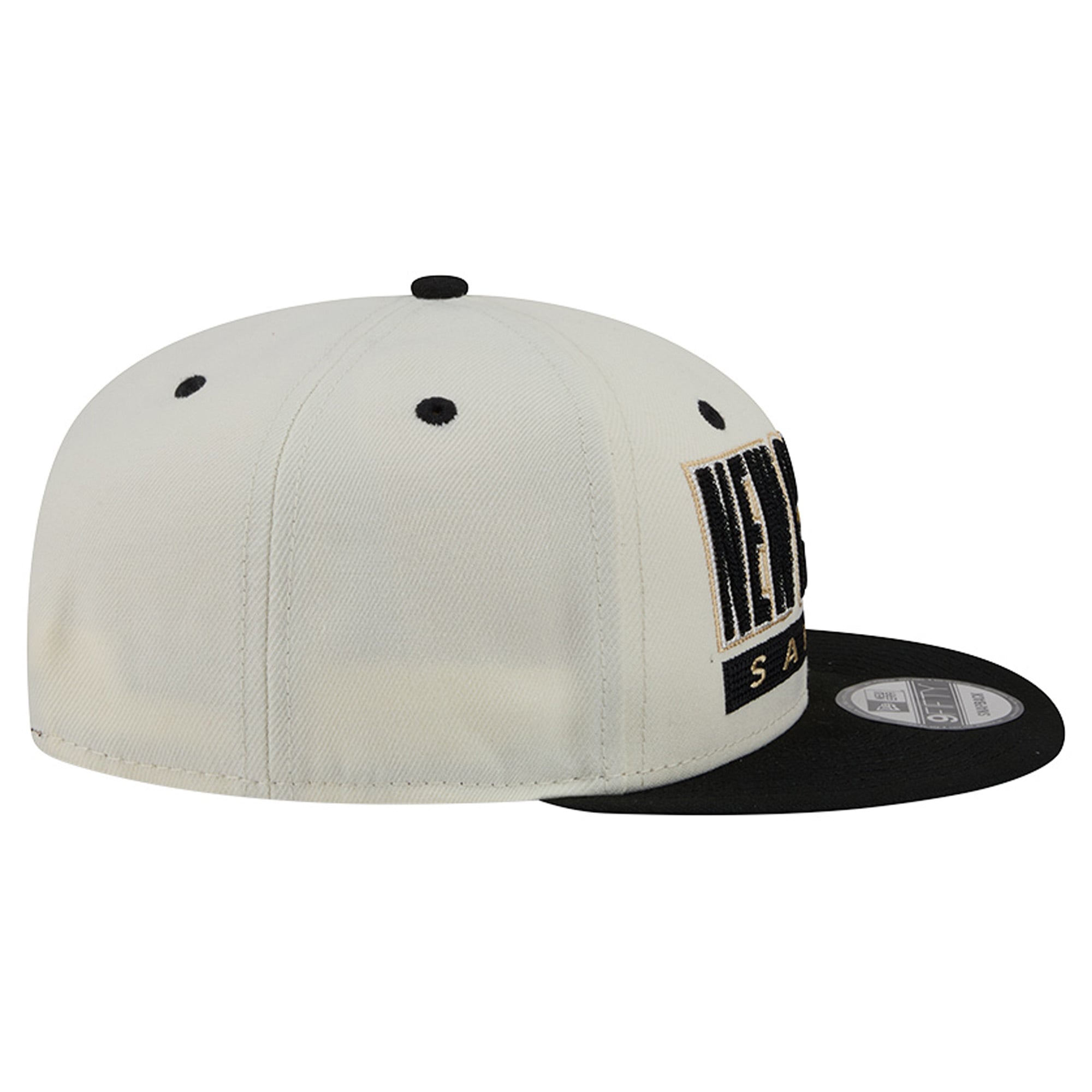 Men's New Era Cream/Black New Orleans Saints Classic 9FIFTY Snapback Hat