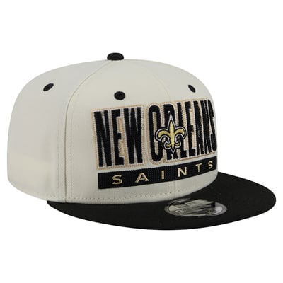 New Orleans Saints New Era Classic 9FIFTY Snapback Hat - Cream/Black