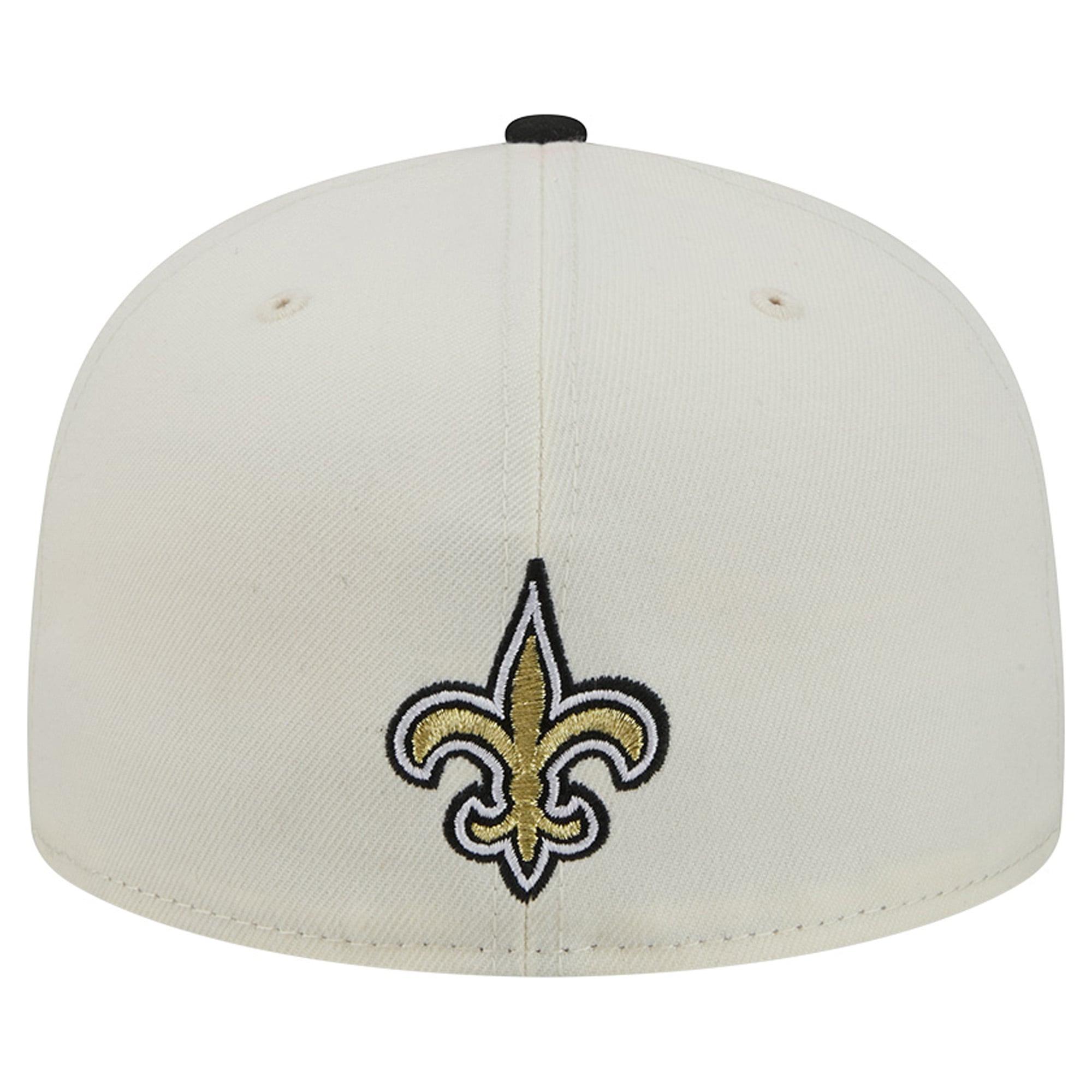 Men's New Era Cream/Black Orleans Saints Deceptor 59FIFTY Fitted Hat