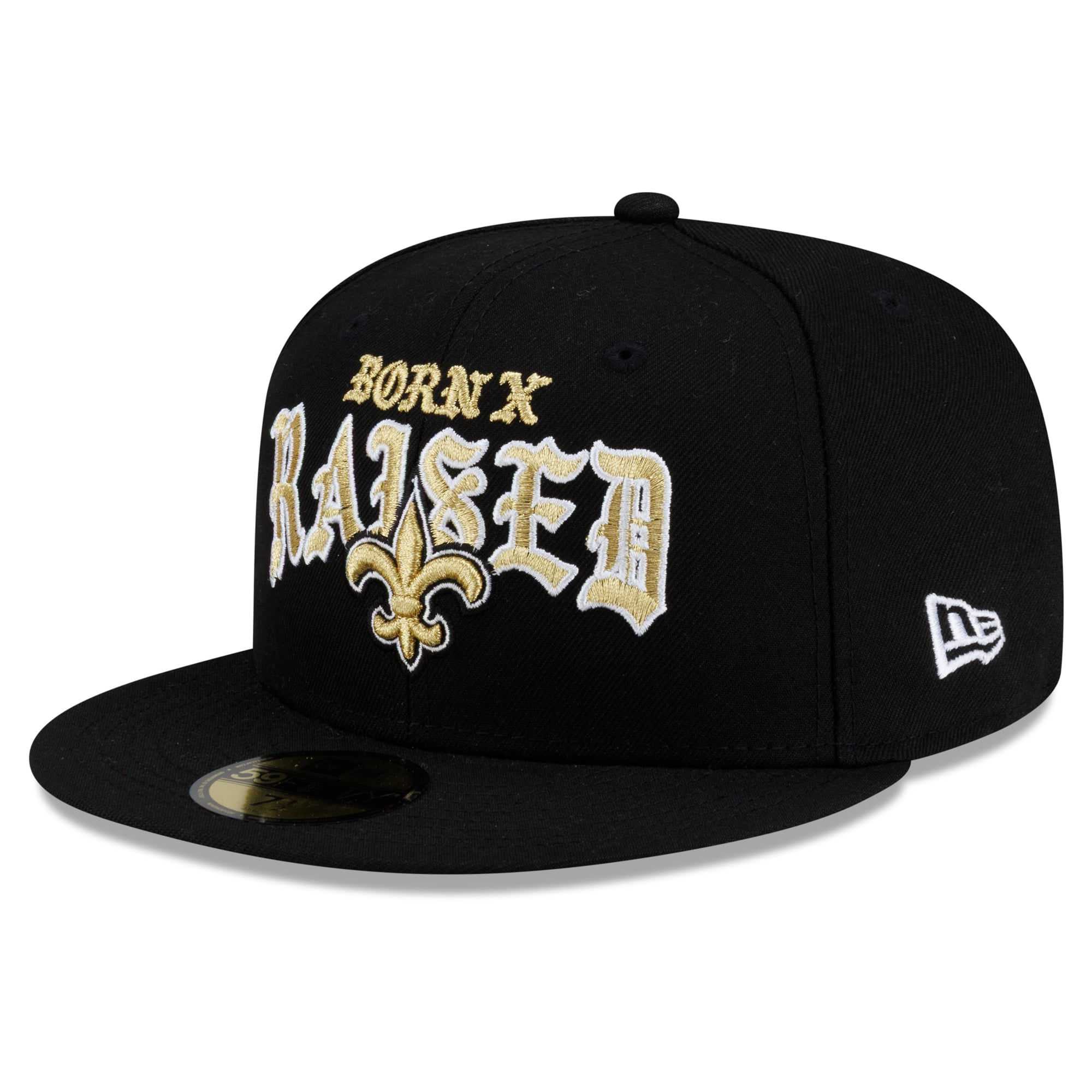 Casquette ajustée New Era x Born Raised noire Orleans Saints 59FIFTY pour homme