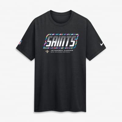 New Orleans Saints Nike 2026 NFL Crucial Catch Tri-Blend Dri-FIT T-Shirt - Black