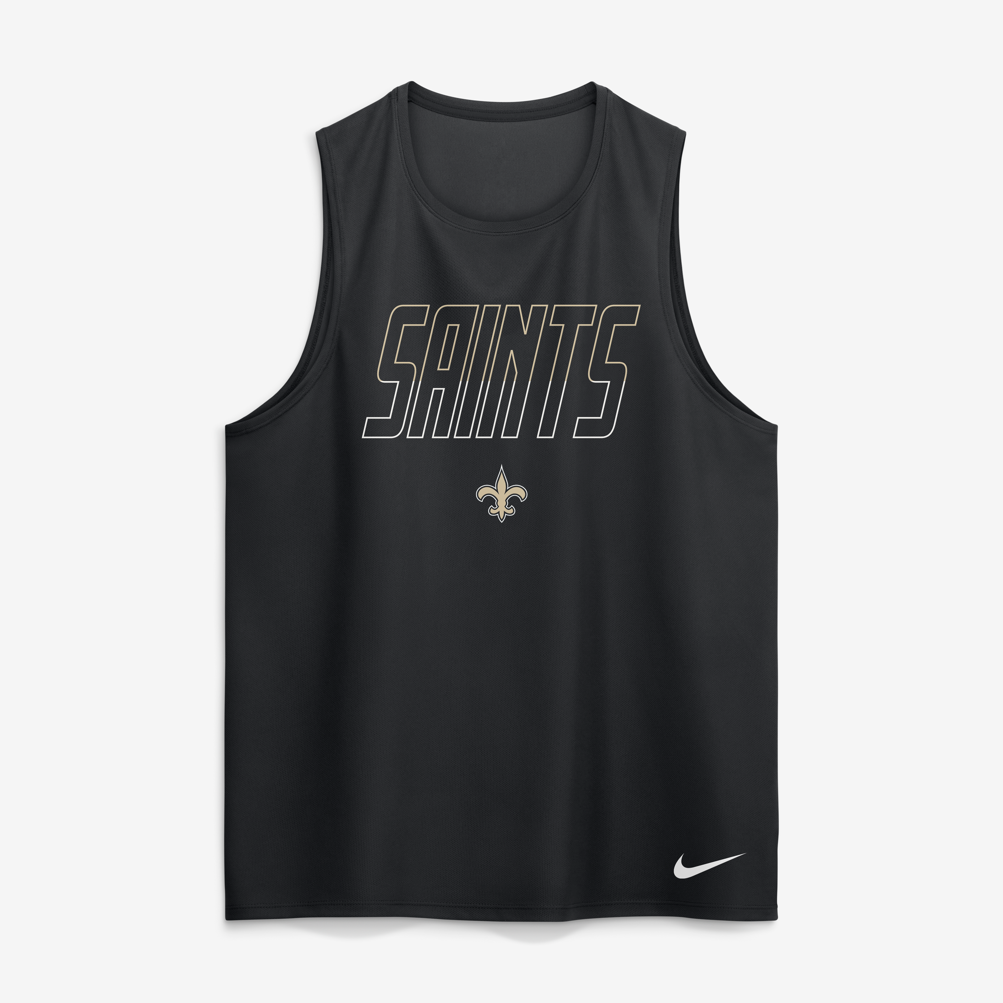 Men's Nike Black New Orleans Saints Kickoff Miler Dri-FIT Tank​ Top