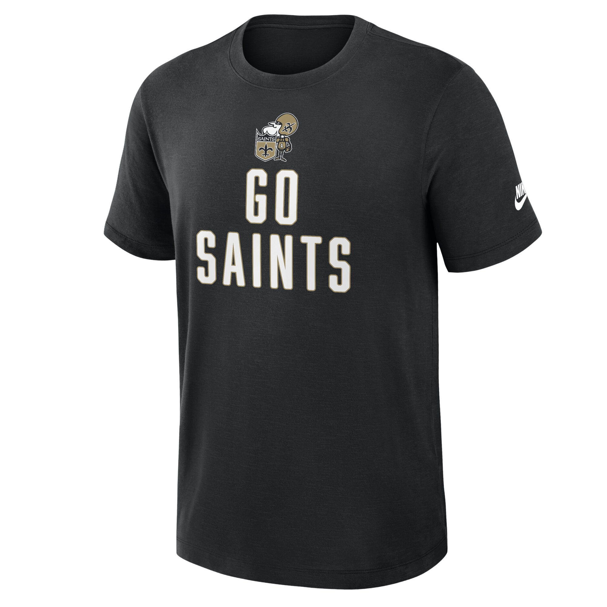 Men's Nike Black New Orleans Saints Rewind Slub T-Shirt