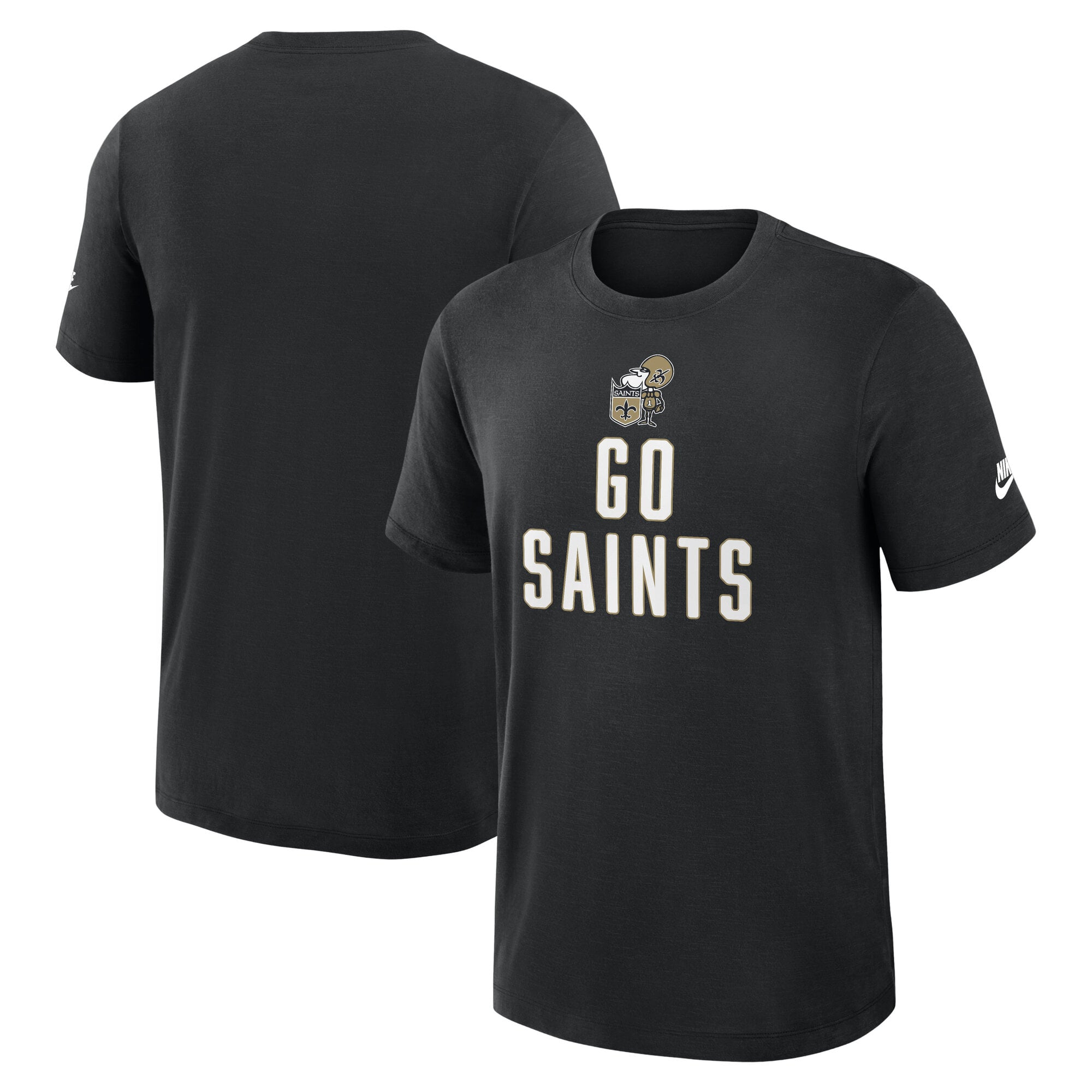 Men's Nike Black New Orleans Saints Rewind Slub T-Shirt