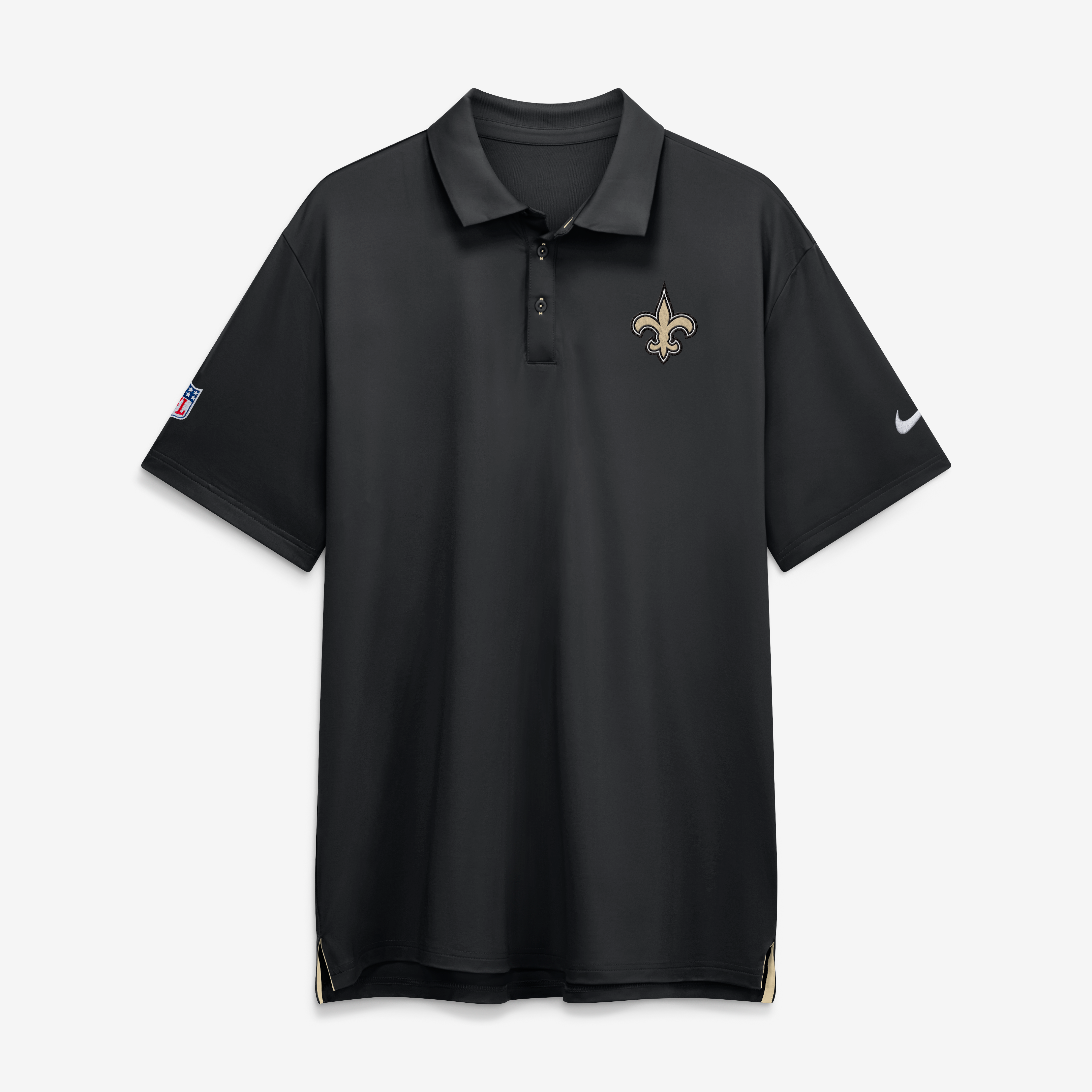 Men's Nike Black New Orleans Saints Sideline Powerful Blocking Dri-FIT Tour Polo