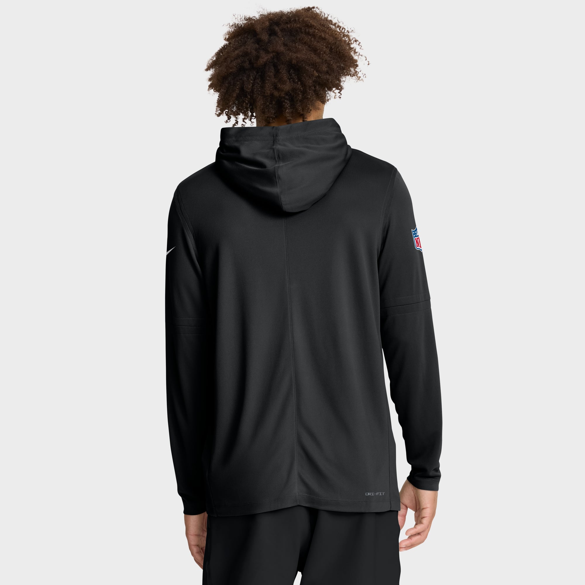 Men's Nike Black New Orleans Saints Sideline Pure Fury Dri-FIT Long Sleeve Hooded T-Shirt